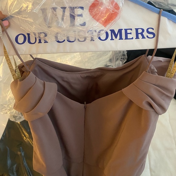 LIKE NEW 8 Jenny Yoo Fig Stretch Crepe 1511 Sabine Dress Size 8 - Picture 9 of 16